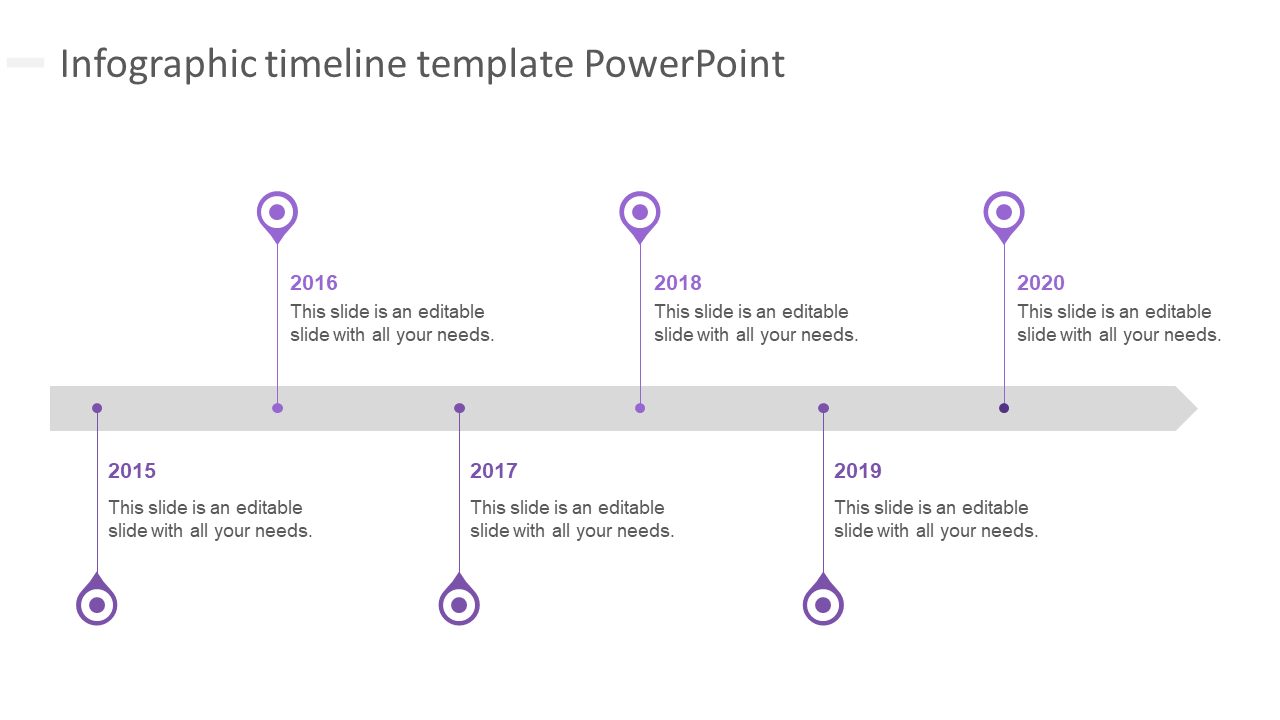 infographic timeline template powerpoint-6-purple